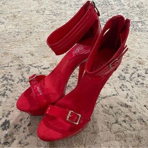 Red Buckle Stilettos